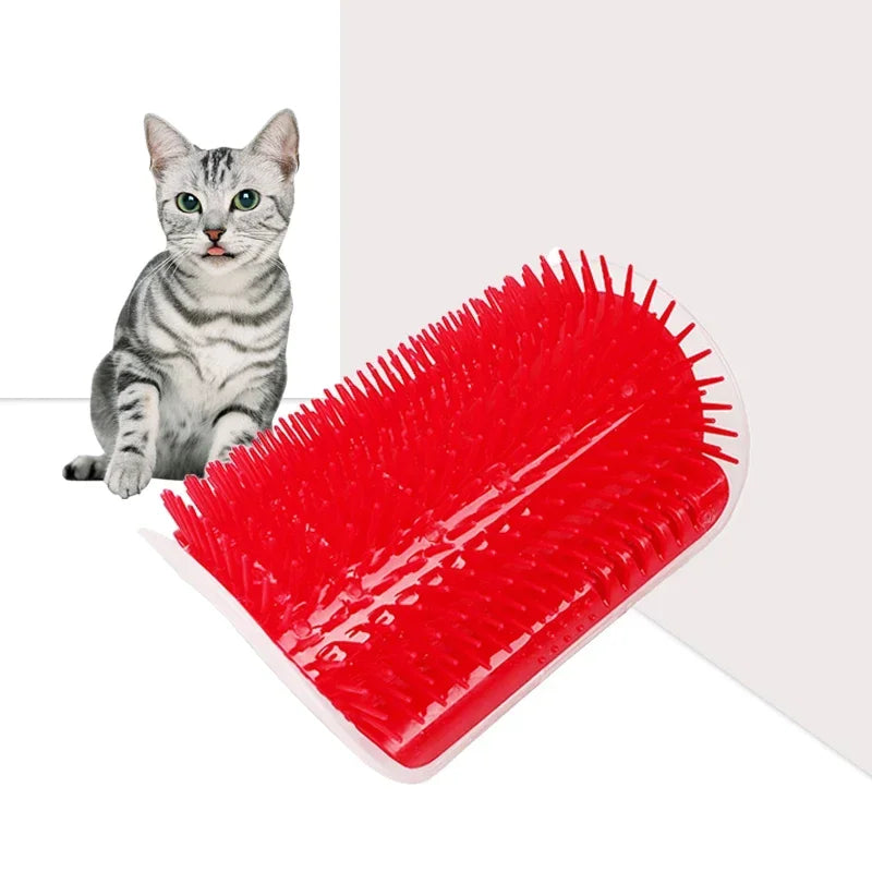 Removable Cat Corner Scratching Rubbing Grooming Brush