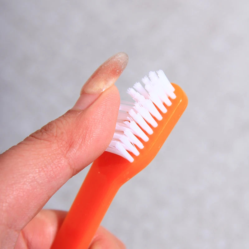 5pcs Double-head Long Handle Pet Toothbrush