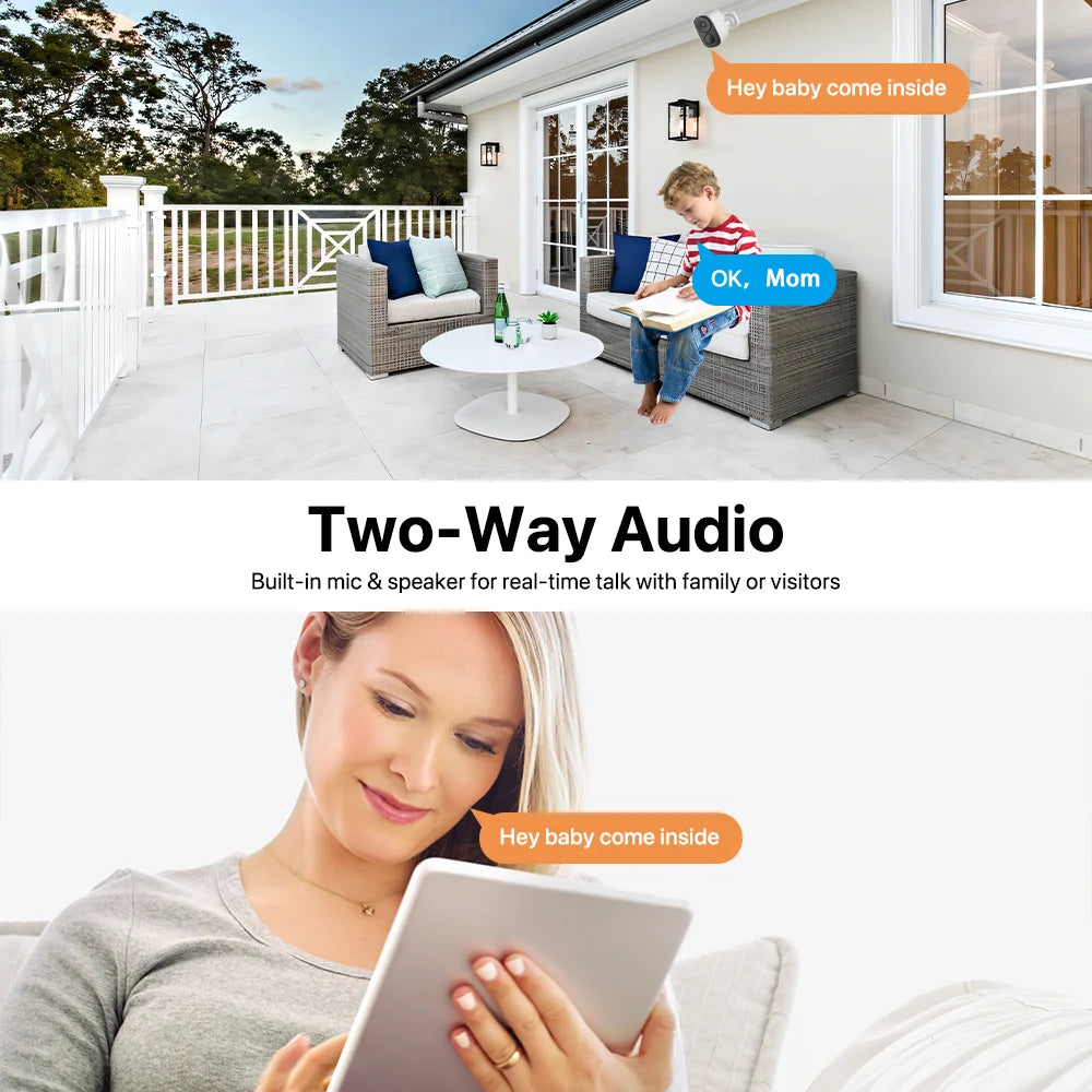 Solar Security Cameras with Two Way Audio