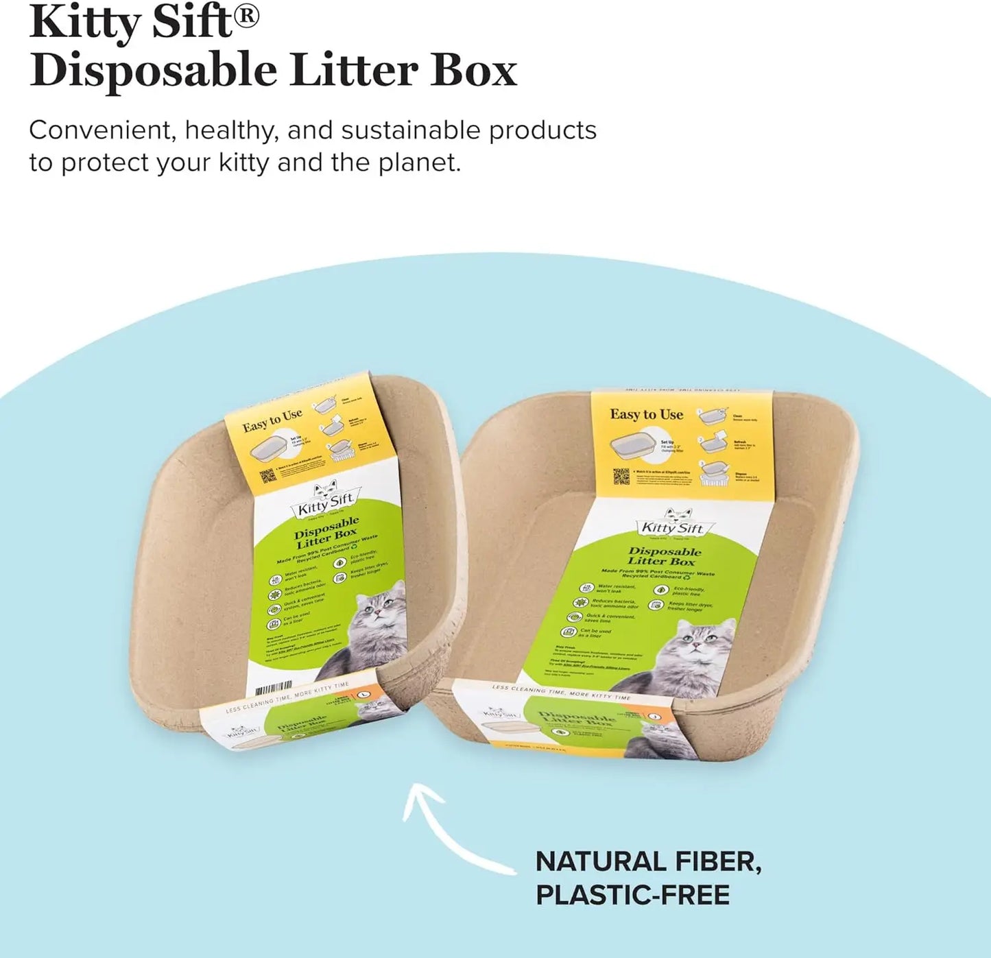 6-Pack Disposable Cat Litter Box