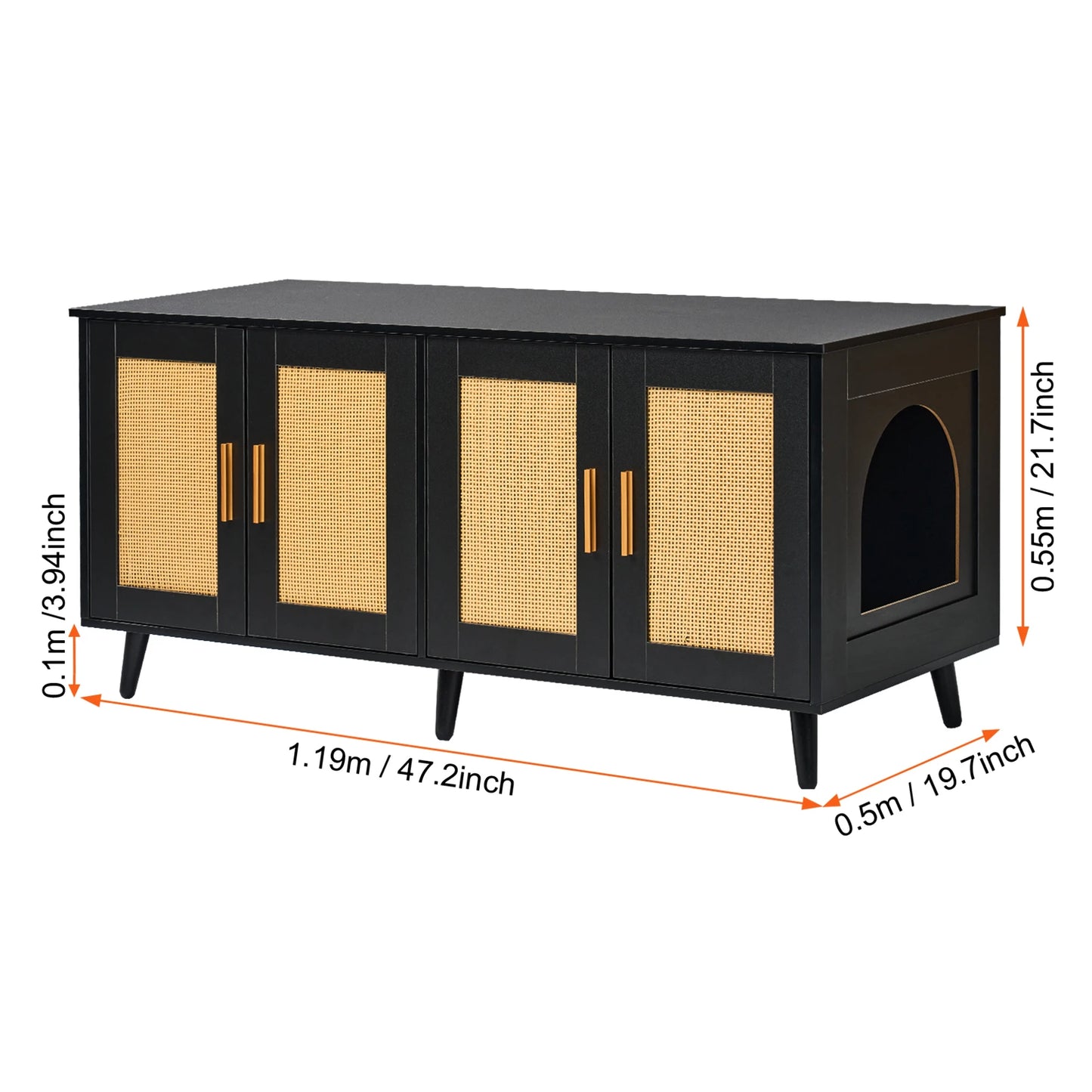 Wooden Cabinet Litter Box