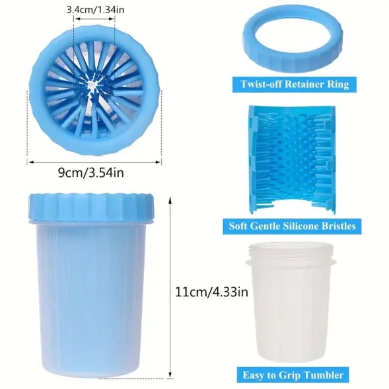 Portable Paw Cleaner Cup for Dogs & Cats - Compact, Durable Mud & Dirt Remover Tool - Lightweight, Travel-Friendly Grooming