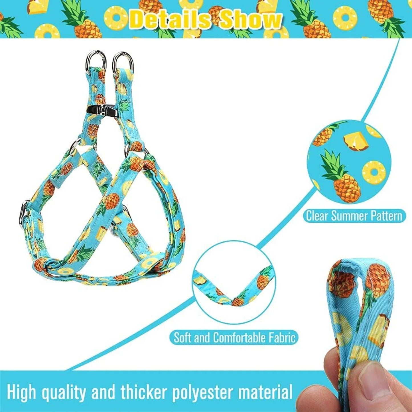 Comfortable Adjustable Heavy Duty No Pull Harness and Leash Set