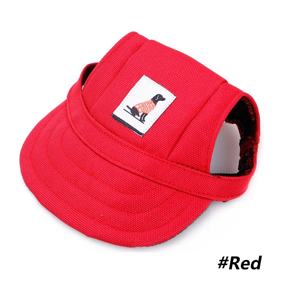 Adjustable Baseball Cap with Ear Holes for Large Medium Small Dogs