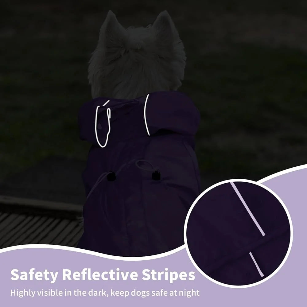 Comfortable Reflective Waterproof Dog Raincoat