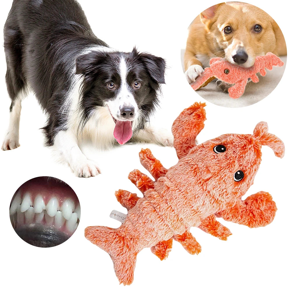 Interactive Dog Plush Toy with Squeaker