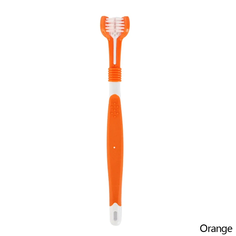 Three Sided Multi-angle Pet Toothbrush