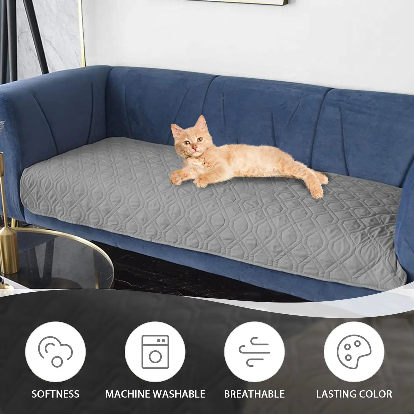 Comfortable Waterproof Non-Slip Washable Reusable Dog Bed Cover