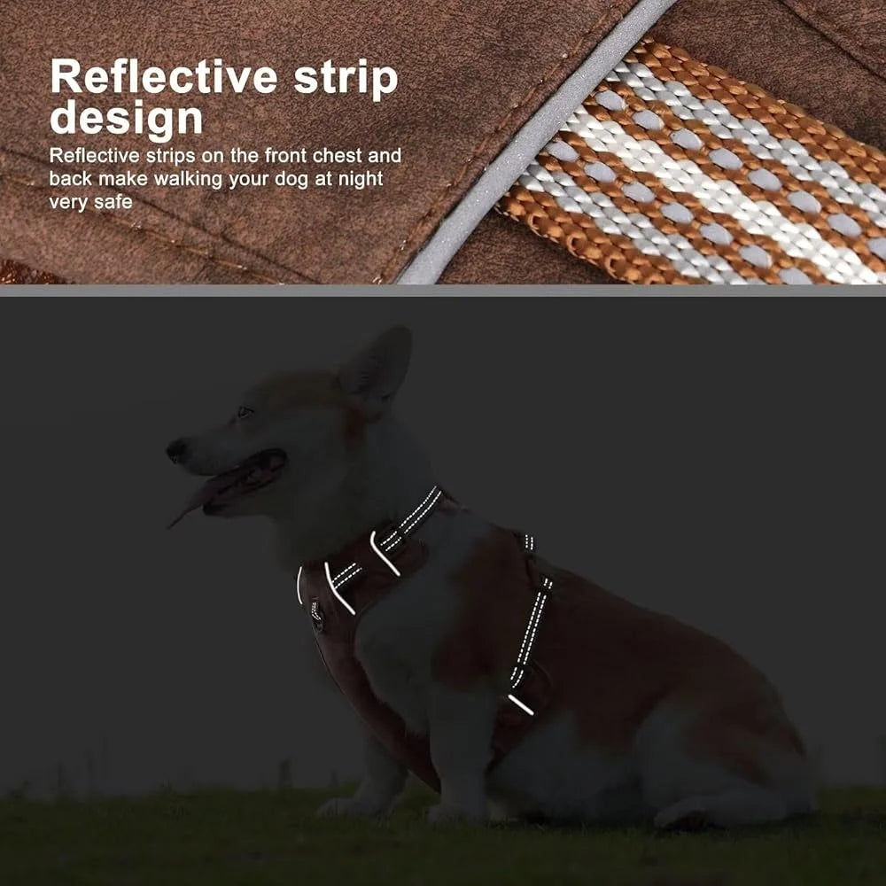 Comfortable No Pull Reflective Large Dog Harness