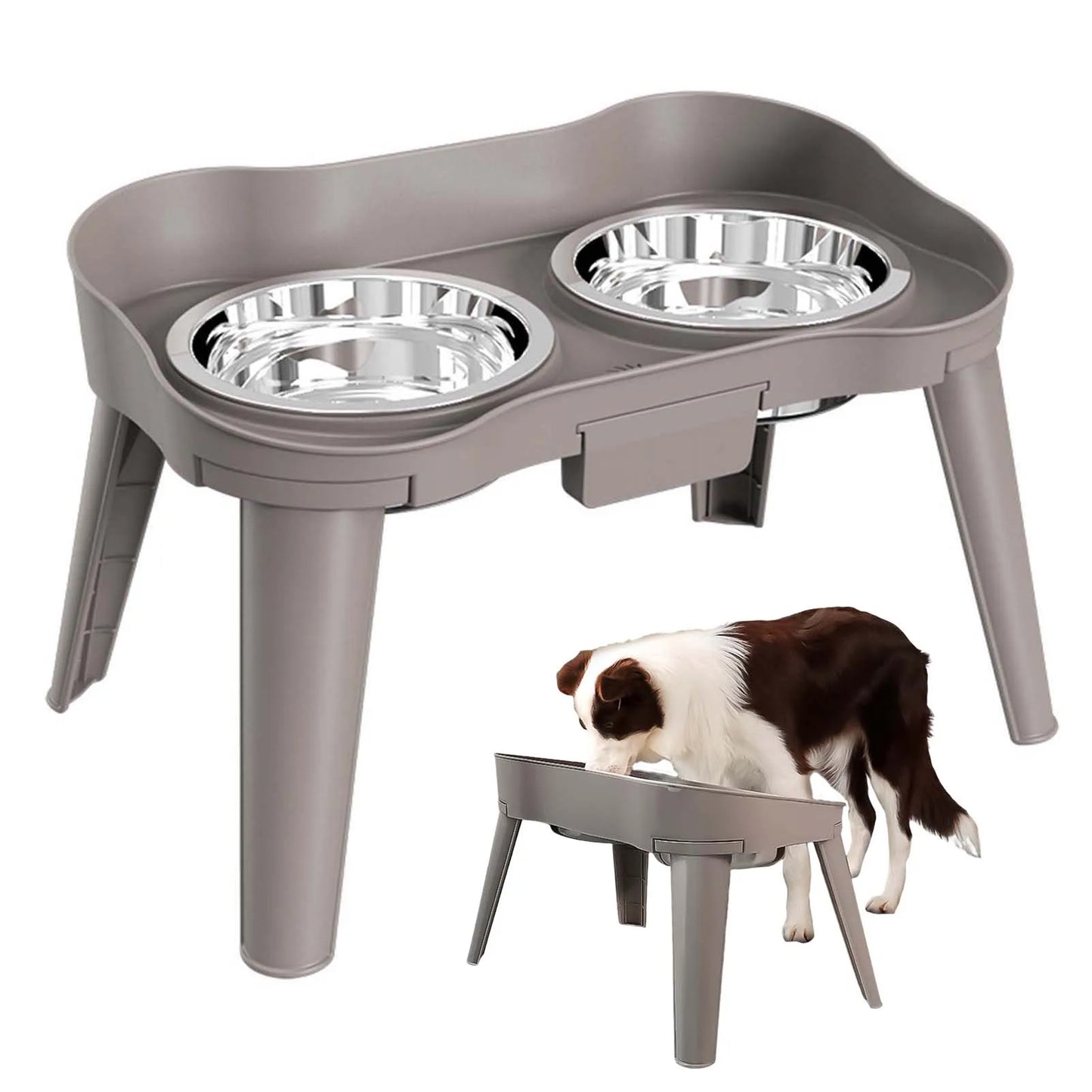 Elevated Non-Slip and No Spill Pet Feeder