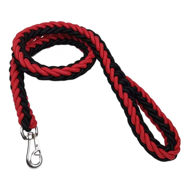 Large Nylon Braided Traction Dog Leash