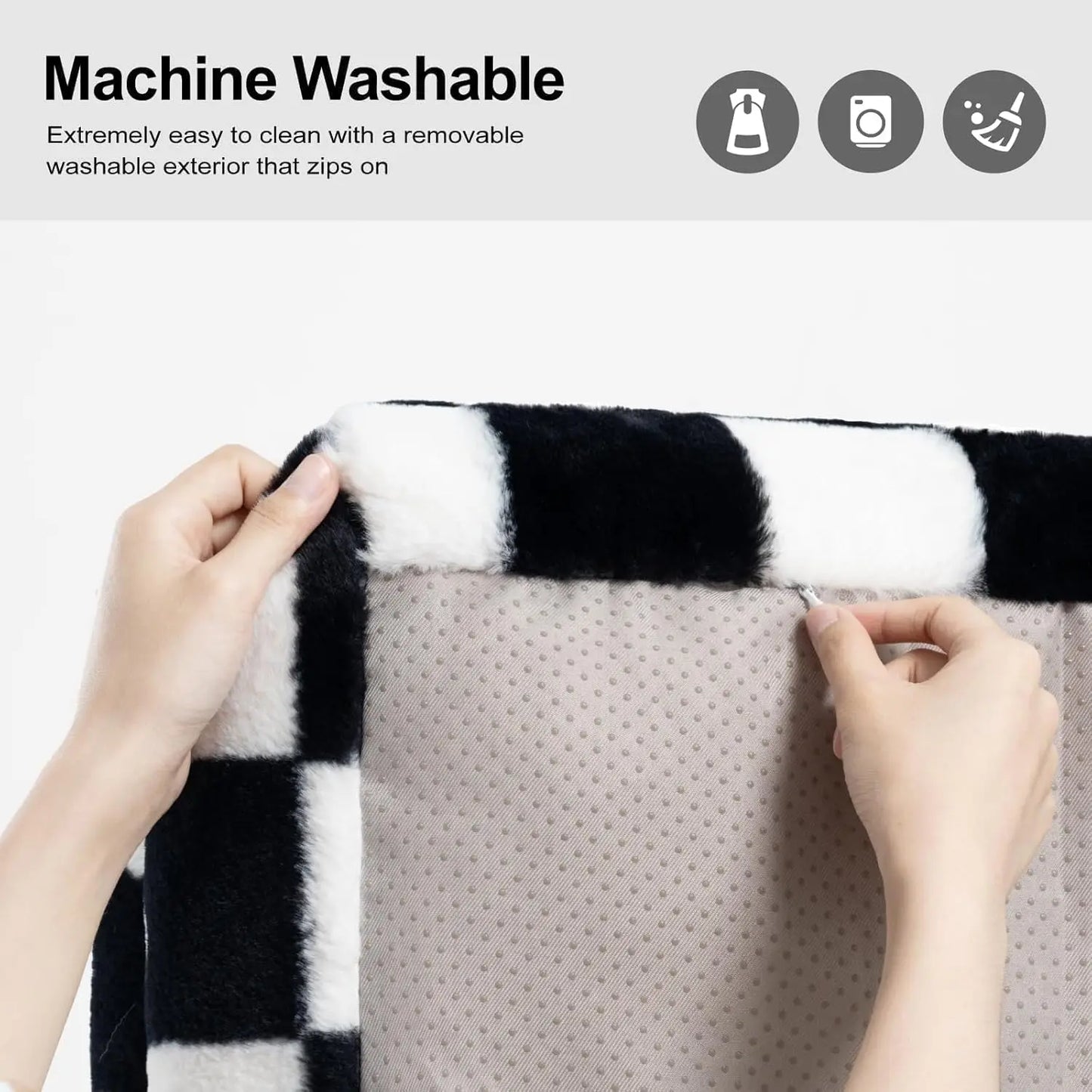 Washable Fluffy Cat Couch Bed