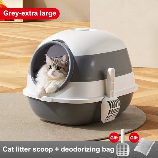 Large Enclosed Anti-Splash Litter Box