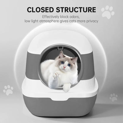 Large Enclosed Anti-Splash Litter Box
