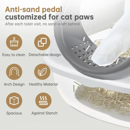 Large Enclosed Anti-Splash Litter Box