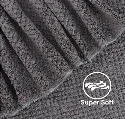 Pack of 2 Ultra Soft  Microfiber Highly Absorbent Bath Towel, Lightweight and Quick Drying