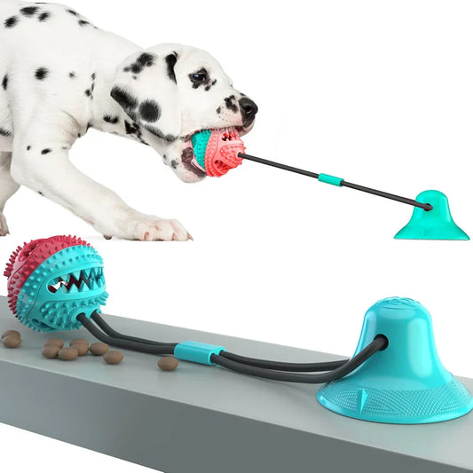Silicon Suction Cup Tug Interactive Dog Ball