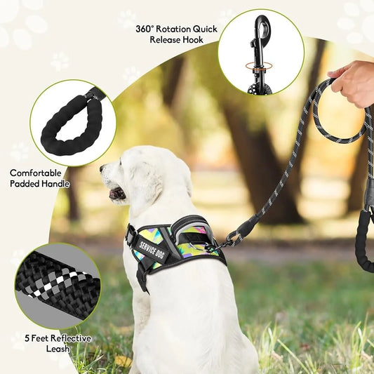 Service Dog Harness Leash Set