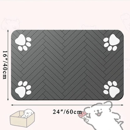 Waterproof Placemat for Food and Water Bowl, with Waterproof Rubber Backing and Quick Dry