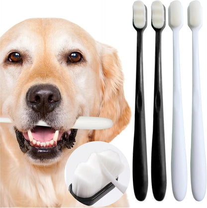 4 Piece Set Ultra-Soft Bristles Dog Toothbrush