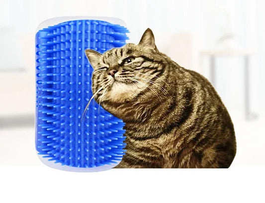 Removable Cat Corner Scratching Rubbing Grooming Brush