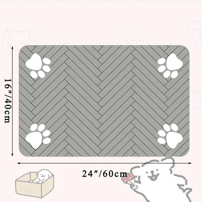 Waterproof Placemat for Food and Water Bowl, with Waterproof Rubber Backing and Quick Dry