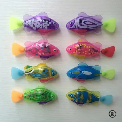 LED Inductive Interactive Swimming Robot Fish Cat Toys