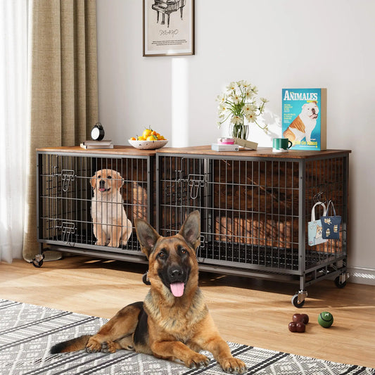 Heavy Duty Indoor/ Outdoor Pet Kennel with Shelves Storage Cabine