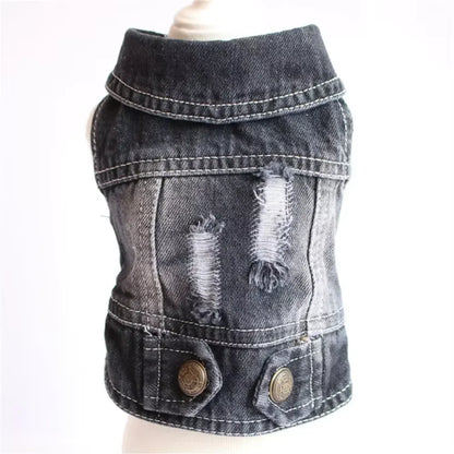 Denim Dog Clothes Vest