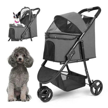 Car 3 Wheel Foldable Pet Stroller