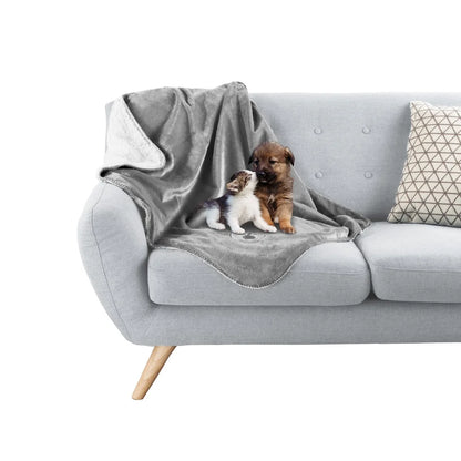 Reversible Waterproof Machine Washable Fleece Throw