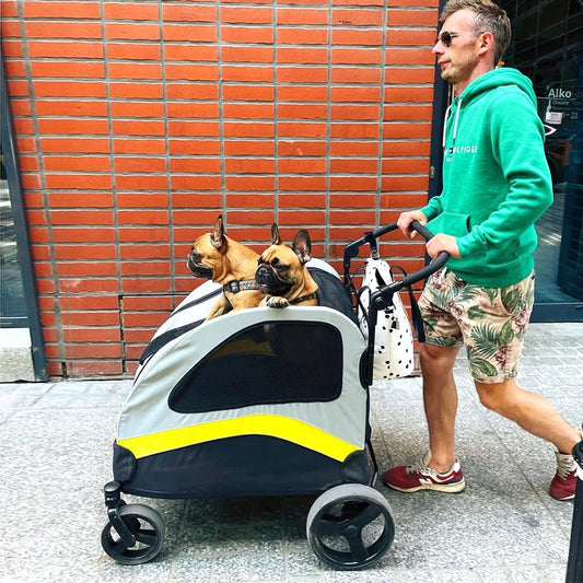 Foldable Dog Stroller for Small Medium Large Dogs