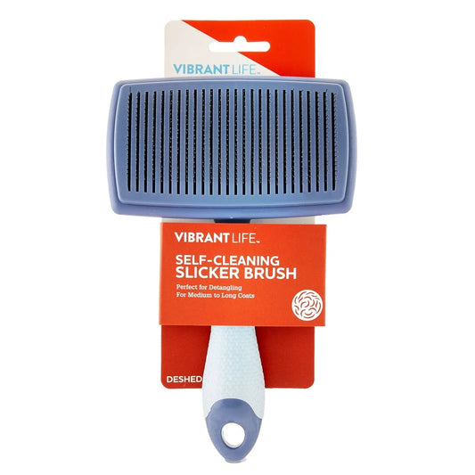 Self Cleaning Non-Slip Handle Dog Brush
