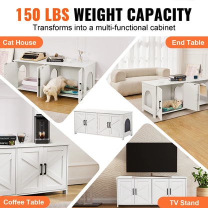 Wooden Cabinet Litter Box