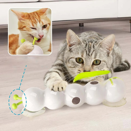 Rechargeable Automatic Motion Activated Caterpillar Teasing Cat Toy