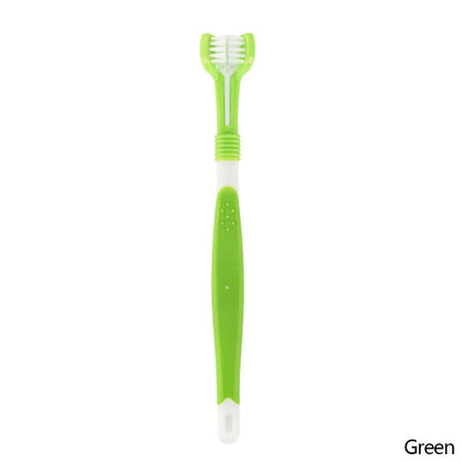 Three Sided Multi-angle Pet Toothbrush