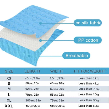 Extra Large Durable Cooling and Washable Iced Mat