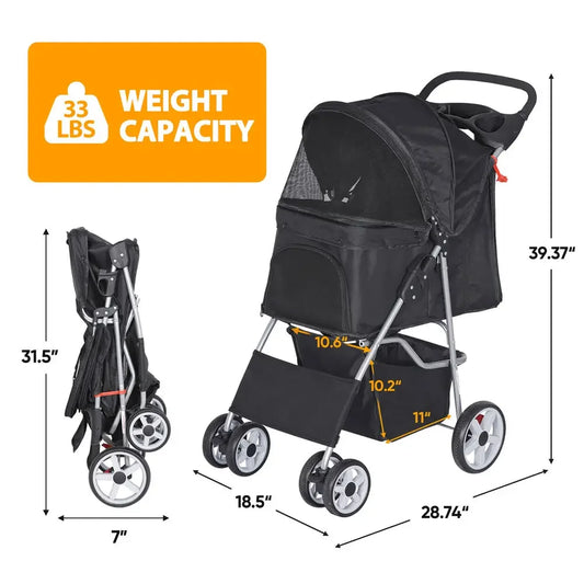 Pet Foldable Travel Stroller