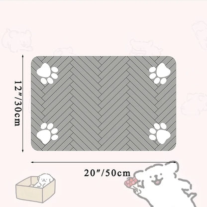 Waterproof Placemat for Food and Water Bowl, with Waterproof Rubber Backing and Quick Dry