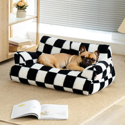 Washable Fluffy Cat Couch Bed