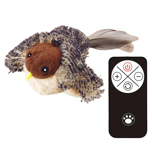 Interactive Plush Chirping Bird Toy