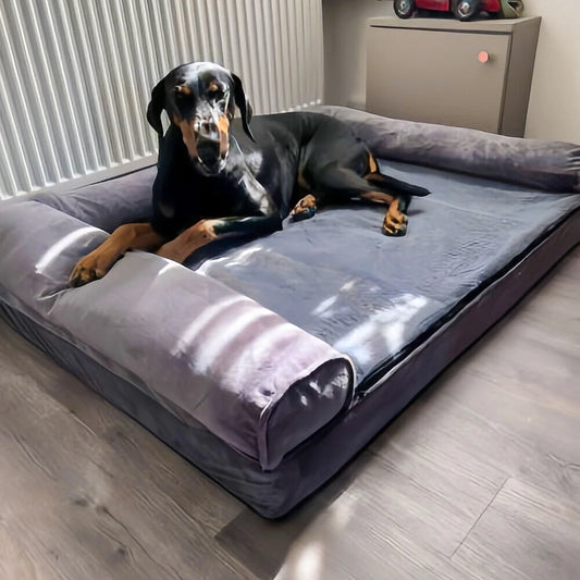 Calming Orthopedic Memory Foam Dog Bed with Waterproof Removable Cover