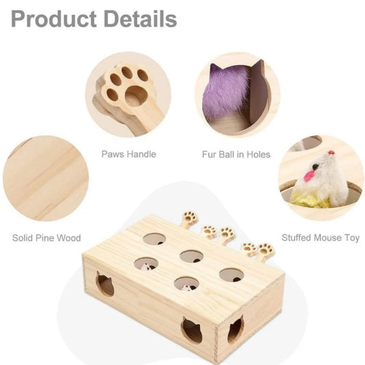 Interactive Whack-a-mole Solid Wood for Indoor Mice Game