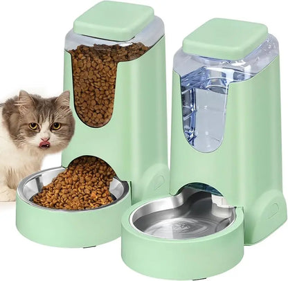 Automatic Cat Dog Feeder with Stainless Steel Bowl