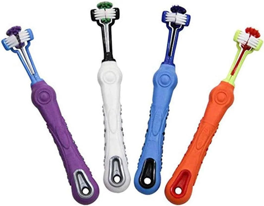 3-Sided Pet Toothbrush Removing Bad Breath and Tartar