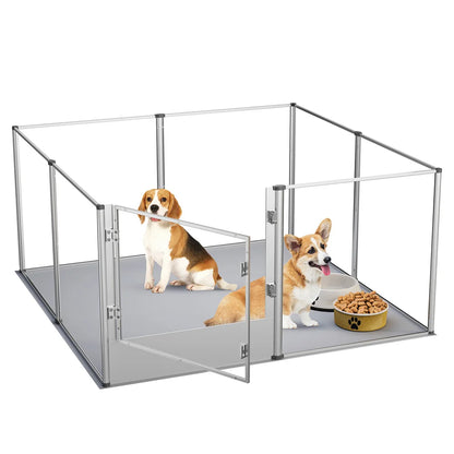Extra Large Acrylic Whelping Box with Waterproof Fertility Pad