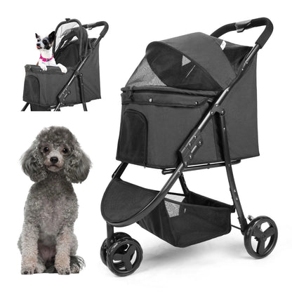 Car 3 Wheel Foldable Pet Stroller
