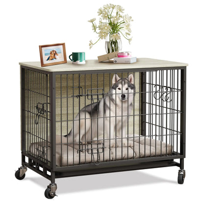 Heavy Duty Indoor/ Outdoor Pet Kennel with Shelves Storage Cabine