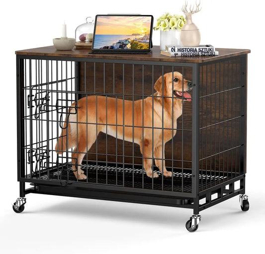 Heavy Duty Indoor/ Outdoor Pet Kennel with Shelves Storage Cabine