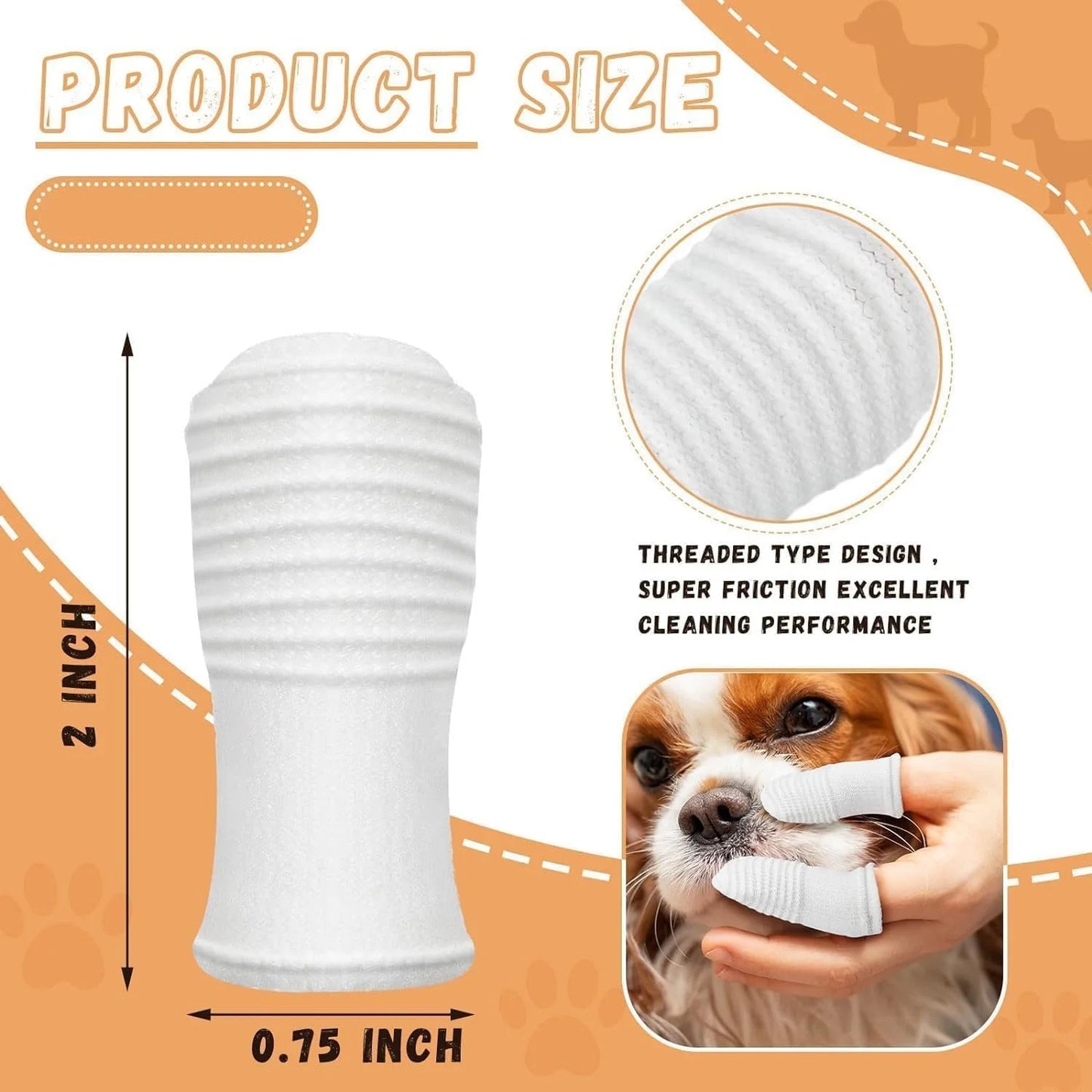 Non-Slip Dual Head Dog Toothbrush with Soft Bristles